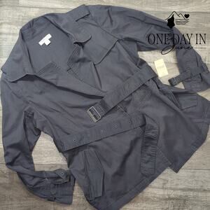 Coldwater Creek Belted Cotton Jacket Size 12